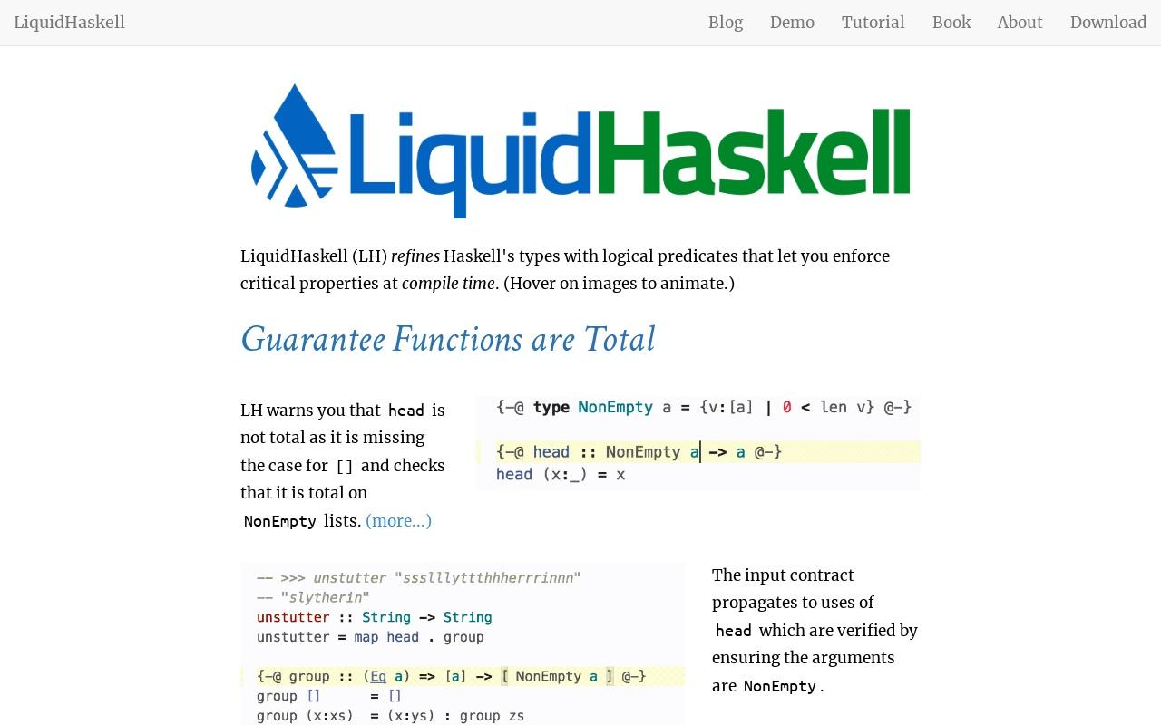 Liquid Haskell screenshot