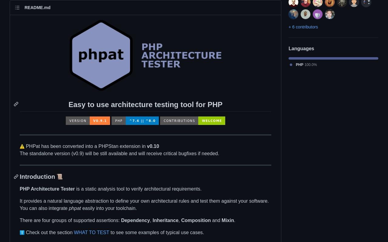 PHP Architecture Tester screenshot