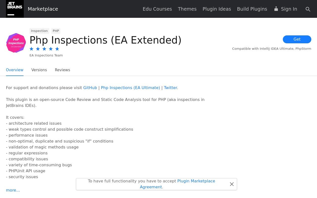 Php Inspections (EA Extended) screenshot