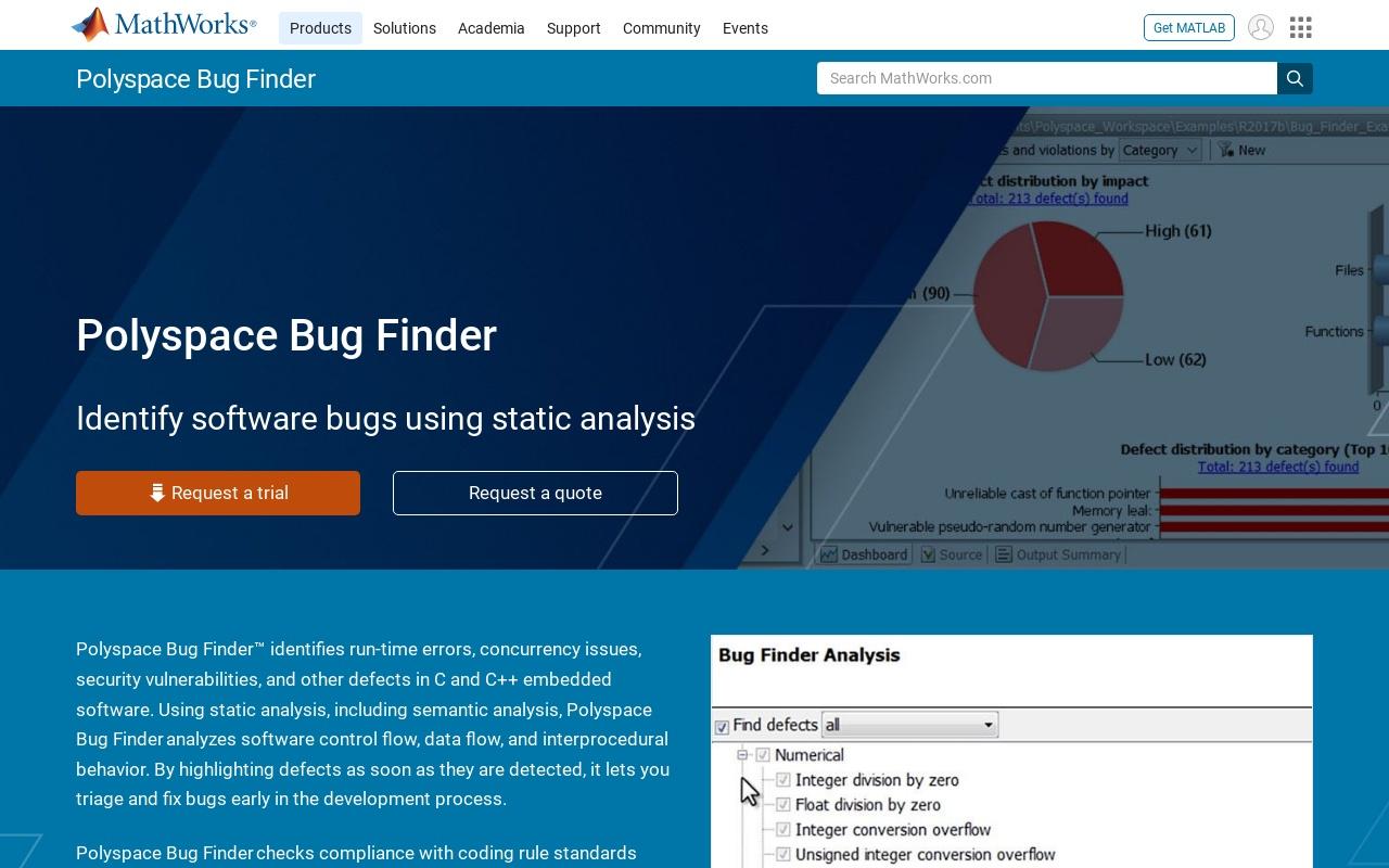 Polyspace Bug Finder screenshot