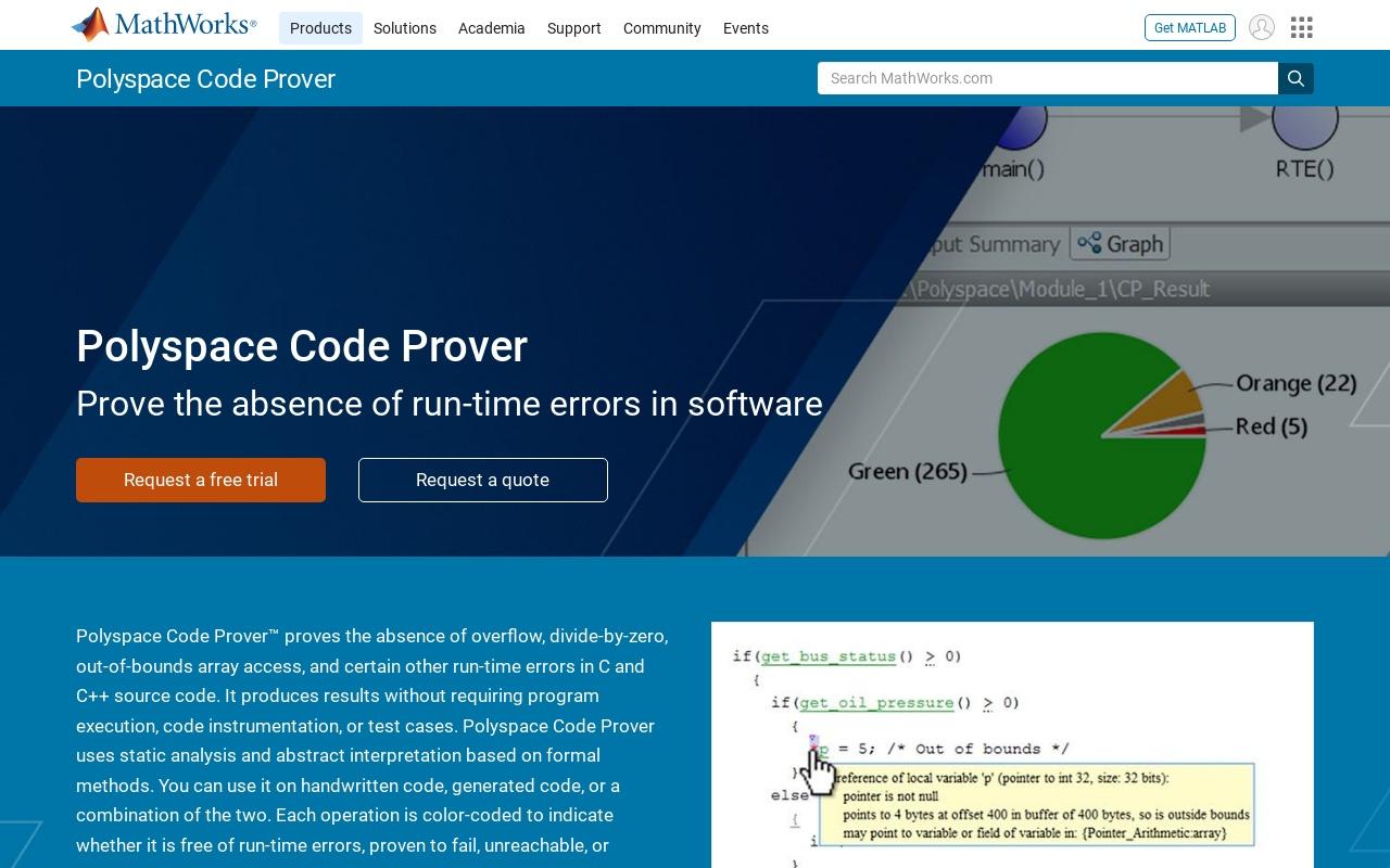 Polyspace Code Prover screenshot
