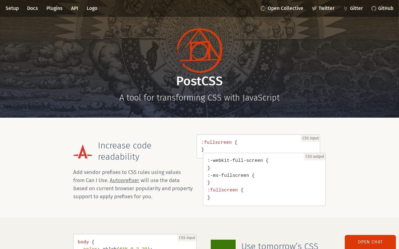 PostCSS screenshot