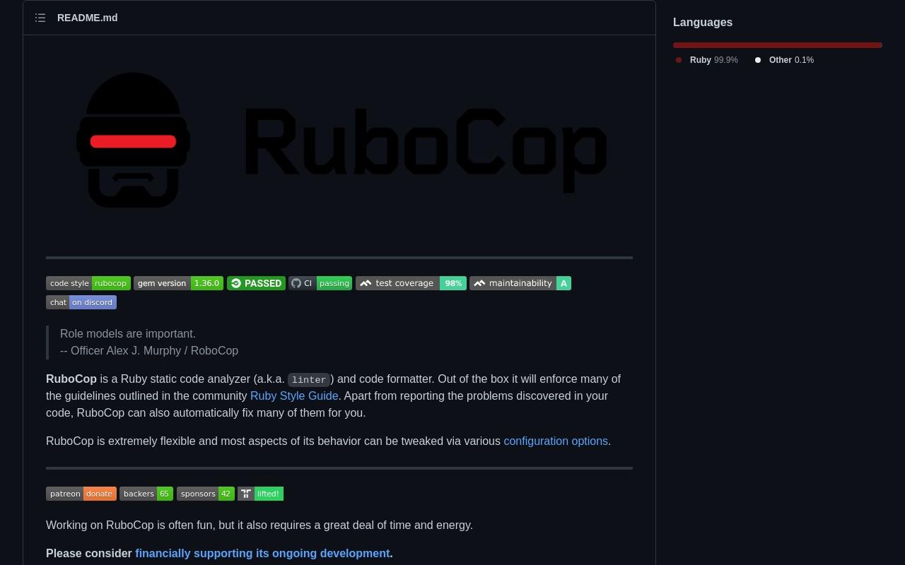 RuboCop screenshot