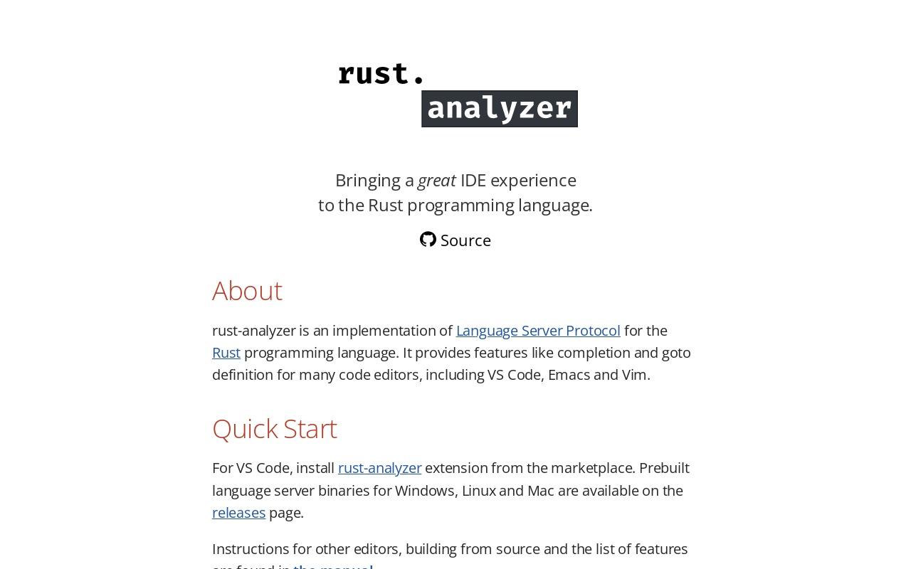 rust-analyzer screenshot