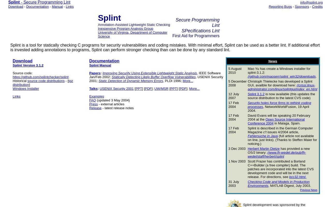 splint screenshot