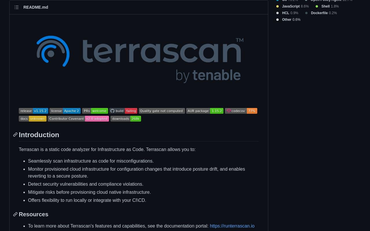 terrascan screenshot