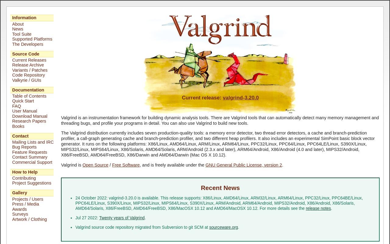 Valgrind screenshot