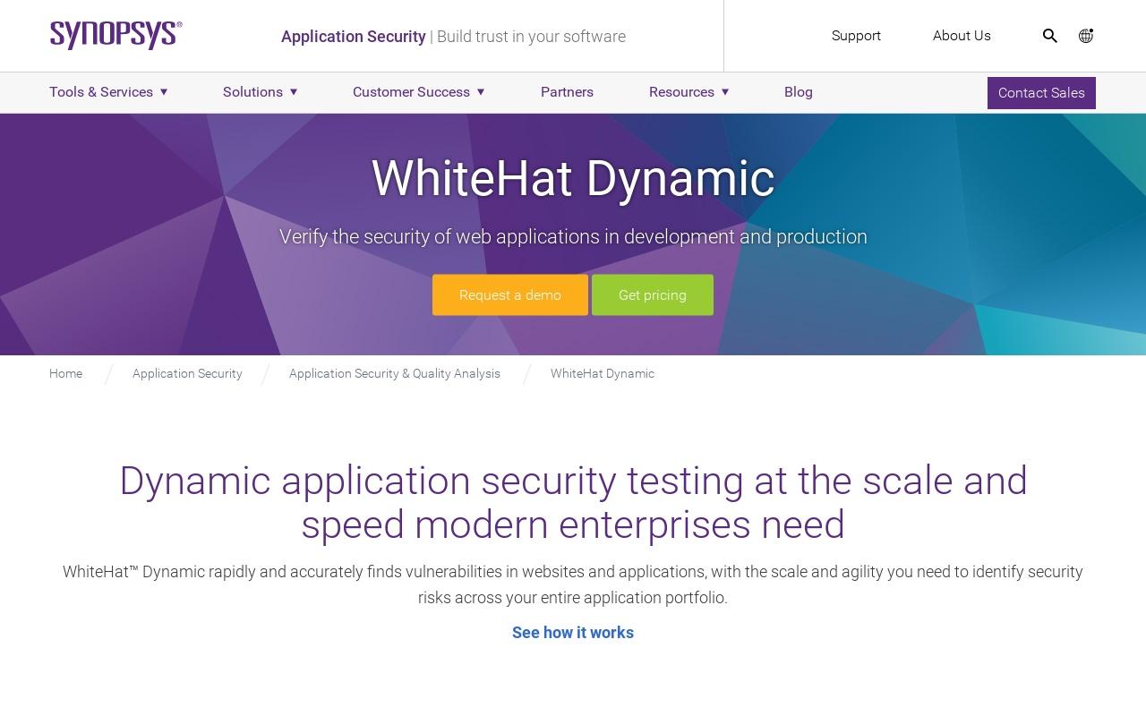 WhiteHat Sentinel Dynamic screenshot